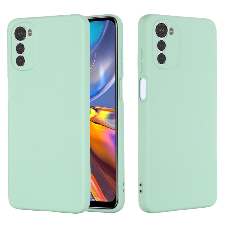 For Motorola Moto G22/ E32s 4G Pure Color Liquid Silicone Shockproof Full Coverage Phone Case