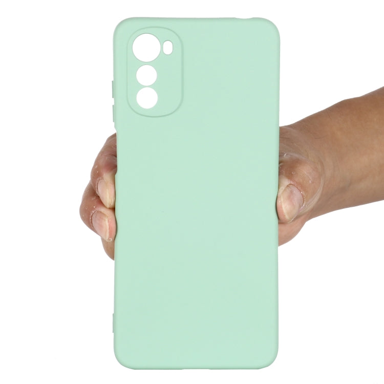 For Motorola Moto G22/ E32s 4G Pure Color Liquid Silicone Shockproof Full Coverage Phone Case