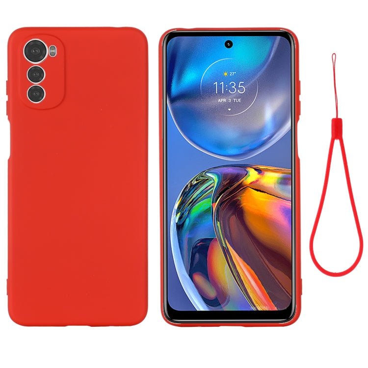 For Motorola Moto G22/ E32s 4G Pure Color Liquid Silicone Shockproof Full Coverage Phone Case