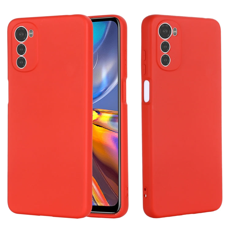 For Motorola Moto G22/ E32s 4G Pure Color Liquid Silicone Shockproof Full Coverage Phone Case