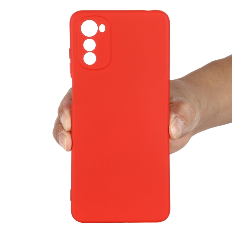 For Motorola Moto G22/ E32s 4G Pure Color Liquid Silicone Shockproof Full Coverage Phone Case