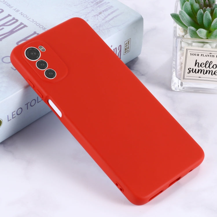 For Motorola Moto G22/ E32s 4G Pure Color Liquid Silicone Shockproof Full Coverage Phone Case