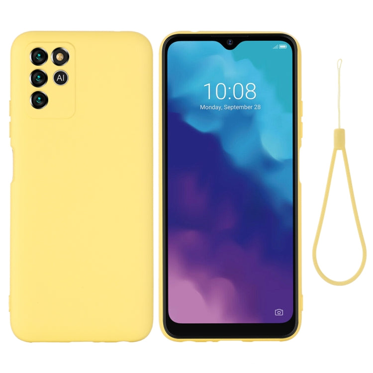 For ZTE V30 Vita Pure Color Liquid Silicone Shockproof Full Coverage Phone Case