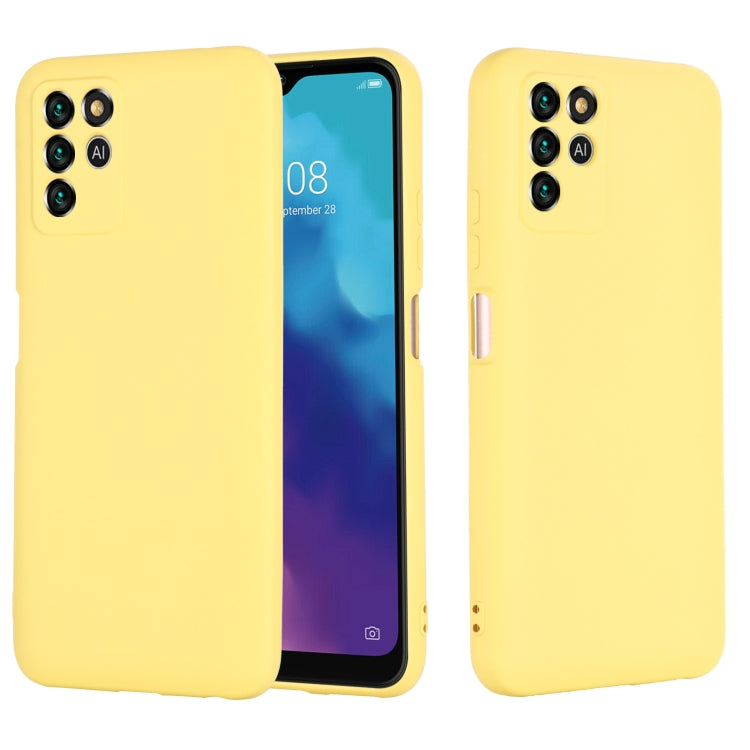 For ZTE V30 Vita Pure Color Liquid Silicone Shockproof Full Coverage Phone Case