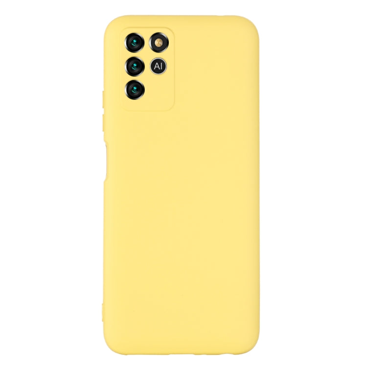 For ZTE V30 Vita Pure Color Liquid Silicone Shockproof Full Coverage Phone Case