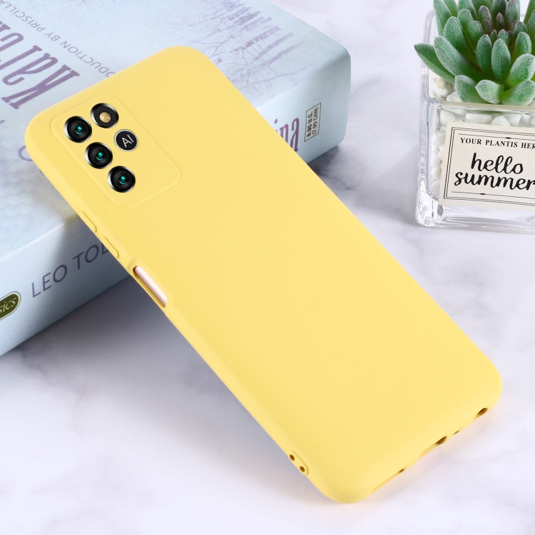 For ZTE V30 Vita Pure Color Liquid Silicone Shockproof Full Coverage Phone Case