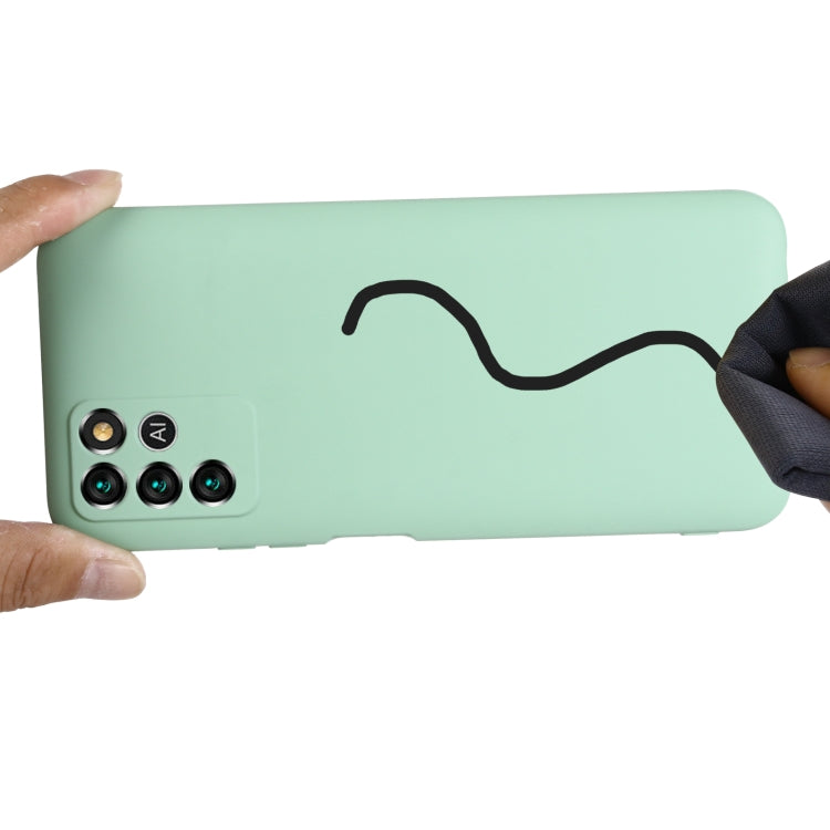 For ZTE V30 Vita Pure Color Liquid Silicone Shockproof Full Coverage Phone Case