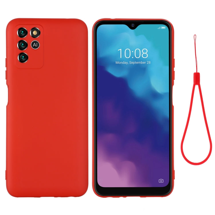 For ZTE V30 Vita Pure Color Liquid Silicone Shockproof Full Coverage Phone Case