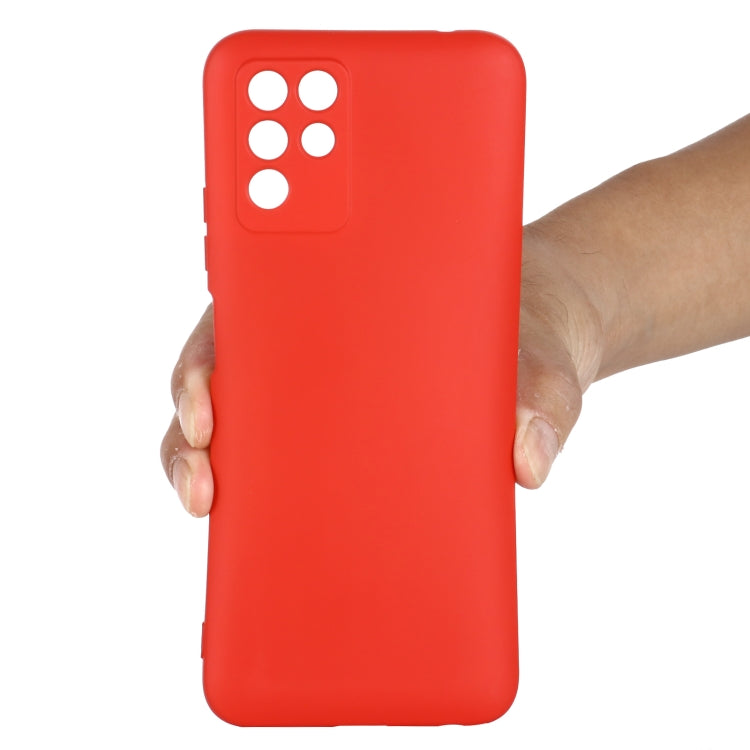 For ZTE V30 Vita Pure Color Liquid Silicone Shockproof Full Coverage Phone Case