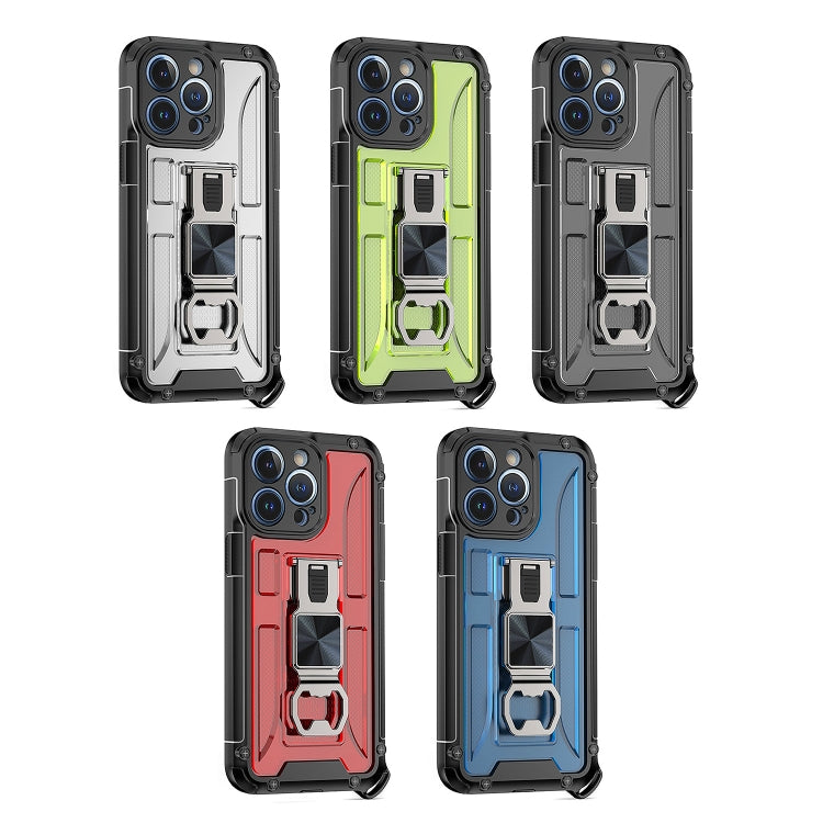 For iPhone 14 Pro PC + TPU Shockproof Protective Phone Case with Corkscrew Holder