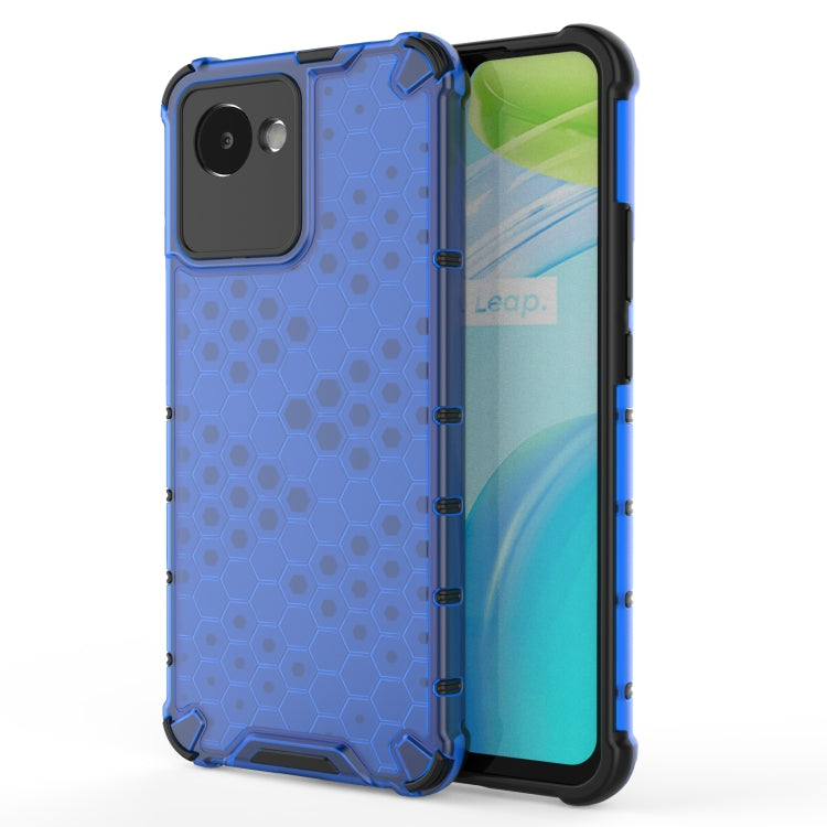 For OPPO Realme C30 Shockproof Honeycomb PC + TPU Protective Case