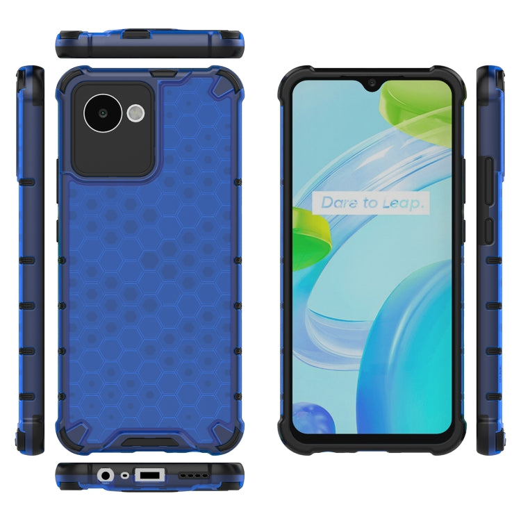 For OPPO Realme C30 Shockproof Honeycomb PC + TPU Protective Case