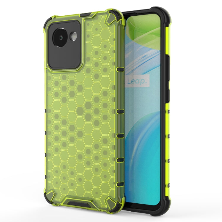 For OPPO Realme C30 Shockproof Honeycomb PC + TPU Protective Case