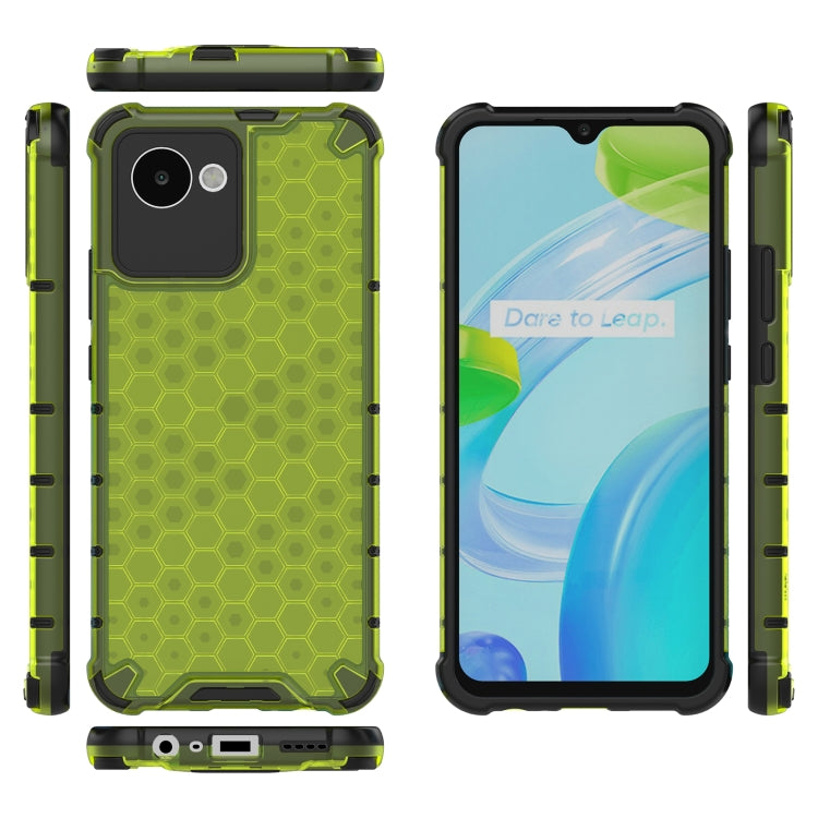 For OPPO Realme C30 Shockproof Honeycomb PC + TPU Protective Case
