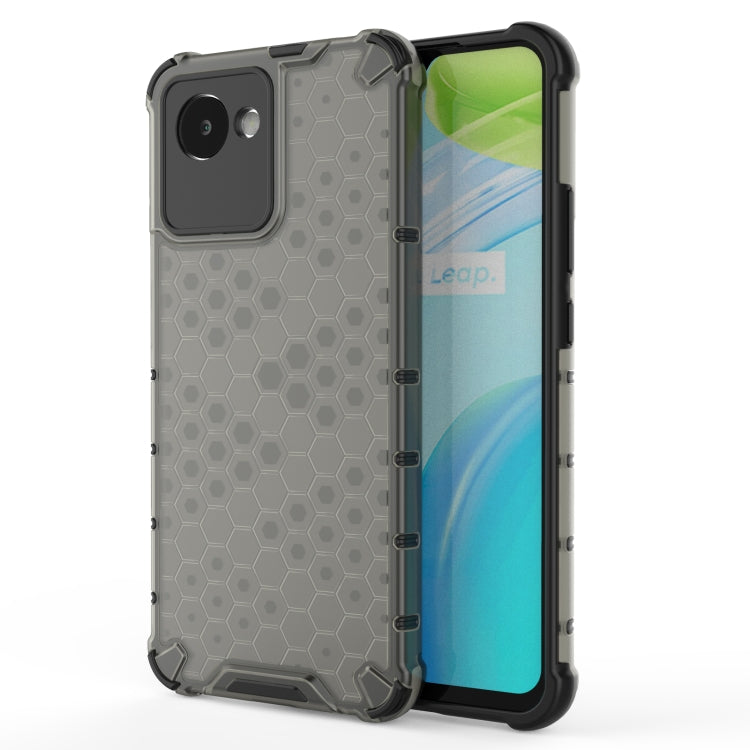 For OPPO Realme C30 Shockproof Honeycomb PC + TPU Protective Case