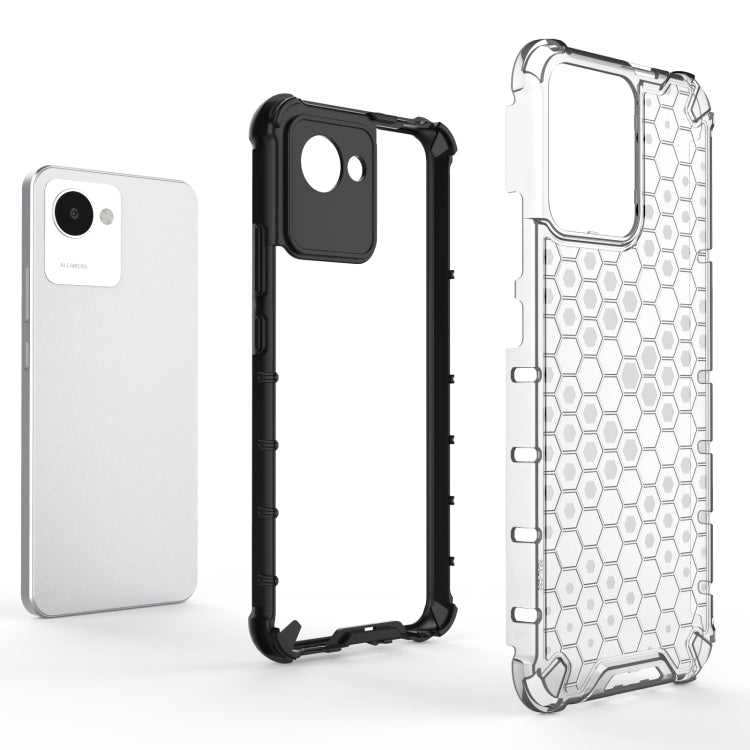 For OPPO Realme C30 Shockproof Honeycomb PC + TPU Protective Case