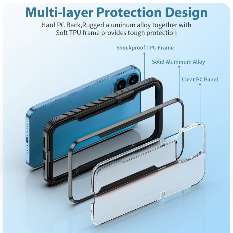 For iPhone 14 Shockproof TPU + PC Armor Protective Phone Case