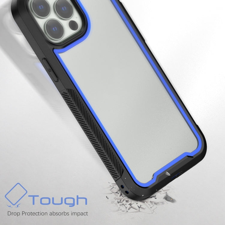 For iPhone 14 Pro Max Colorful Border TPU + PC Full Coverage Phone Case