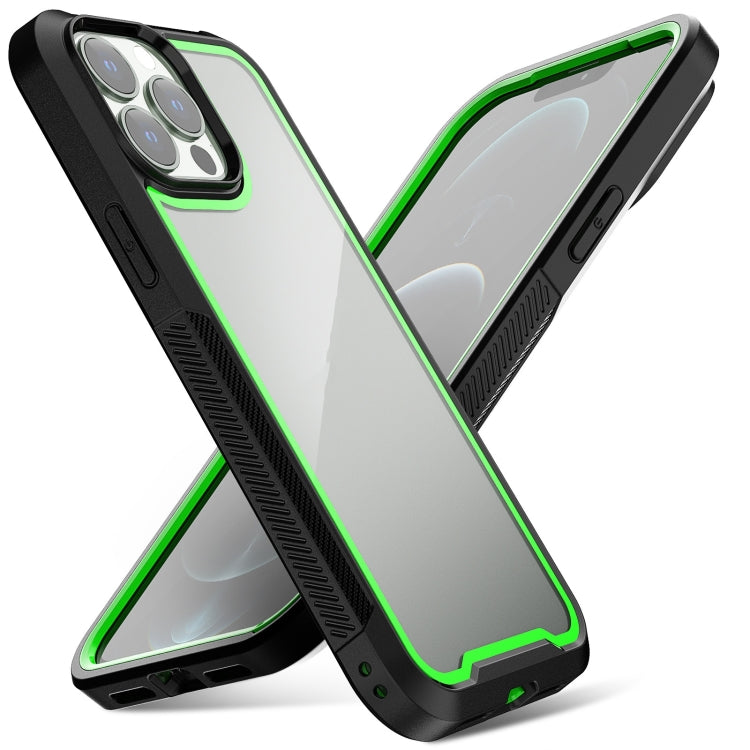 For iPhone 14 Pro Max Colorful Border TPU + PC Full Coverage Phone Case