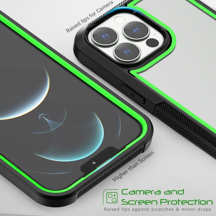 For iPhone 14 Pro Max Colorful Border TPU + PC Full Coverage Phone Case