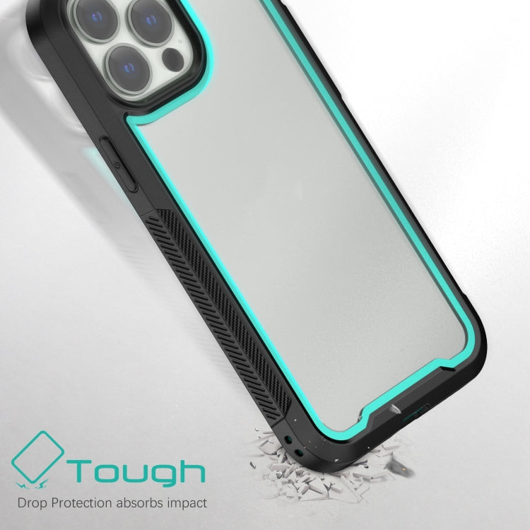 For iPhone 14 Pro Colorful Border TPU + PC Full Coverage Phone Case