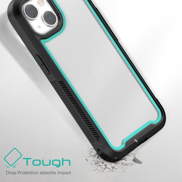 For iPhone 14 Plus Colorful Border TPU + PC Full Coverage Phone Case