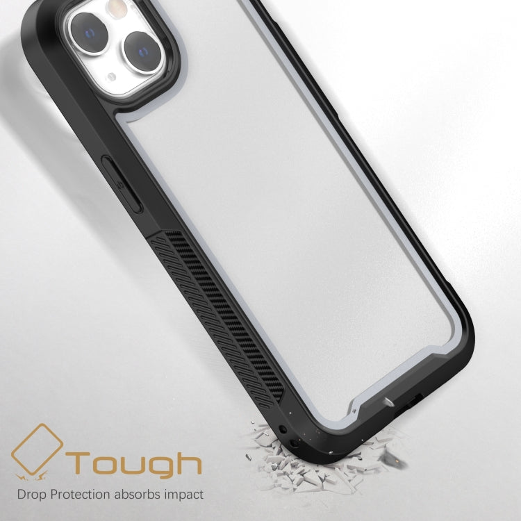 For iPhone 14 Colorful Border TPU + PC Full Coverage Phone Case