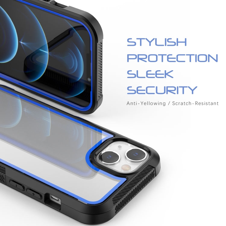 For iPhone 14 Colorful Border TPU + PC Full Coverage Phone Case