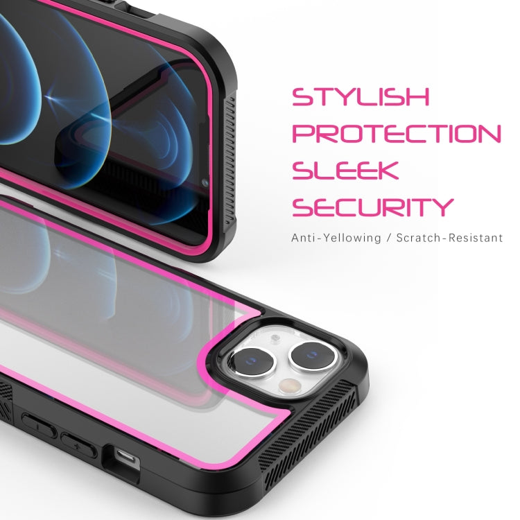 For iPhone 14 Colorful Border TPU + PC Full Coverage Phone Case