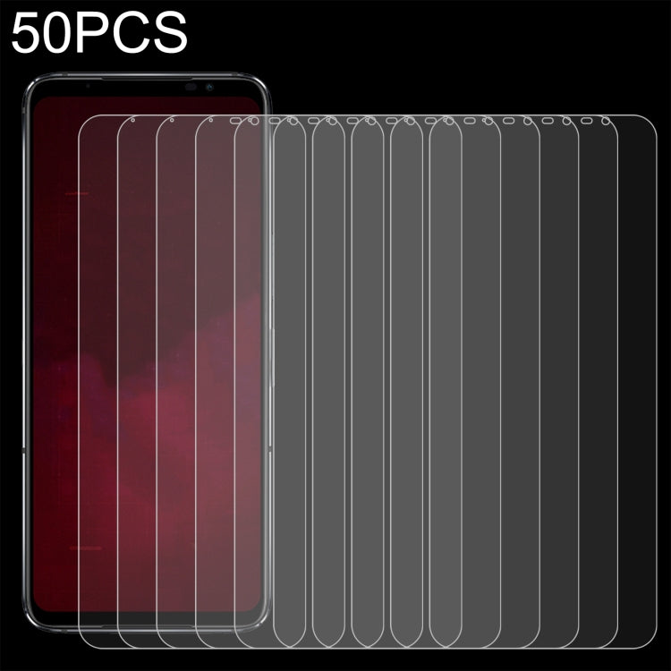 50 PCS 0.26mm 9H 2.5D Tempered Glass Film For Asus ROG Phone 6 / 6 Pro