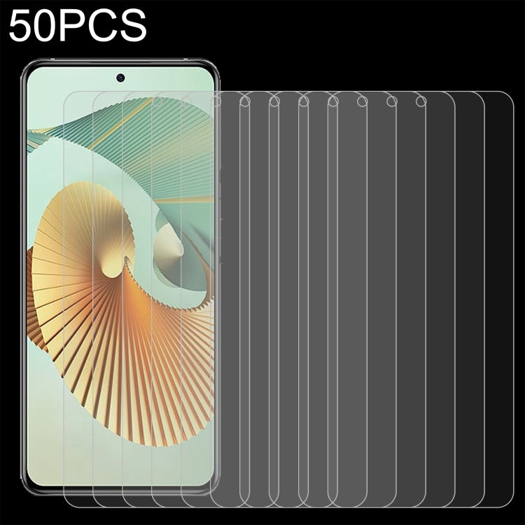 50 PCS 0.26mm 9H 2.5D Tempered Glass Film For ZTE Axon 30 Pro Plus 5G