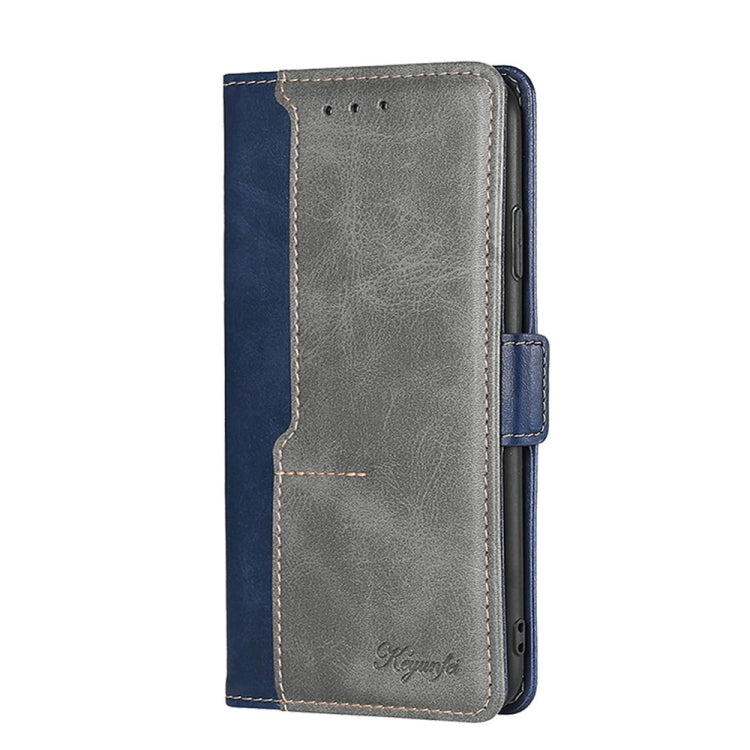For Motorola Moto G Pure Contrast Color Side Buckle Leather Phone Case