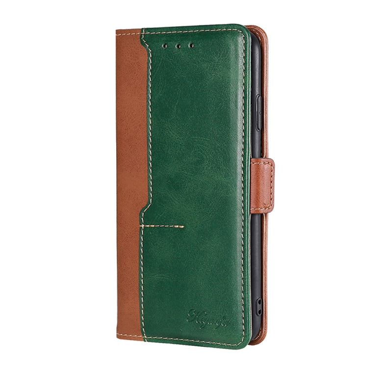 For Motorola Moto G42 4G Contrast Color Side Buckle Leather Phone Case