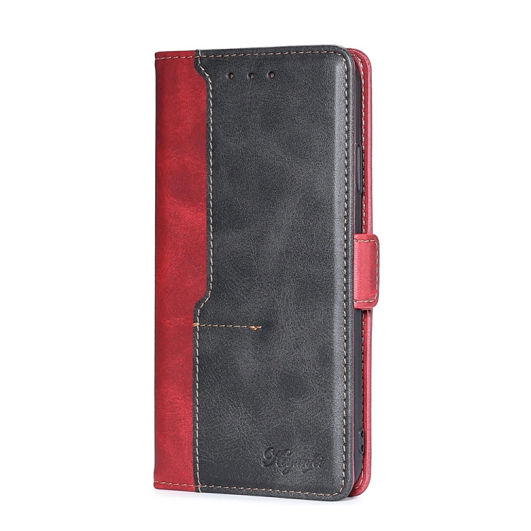 For Motorola Moto G50 Contrast Color Side Buckle Leather Phone Case