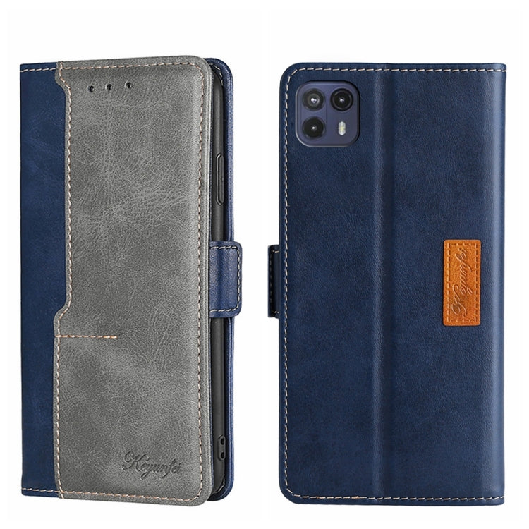For Motorola Moto G50 5G Contrast Color Side Buckle Leather Phone Case