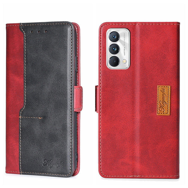 For OPPO Realme GT Master/Realme Q3 Pro Carnival Contrast Color Side Buckle Leather Phone Case