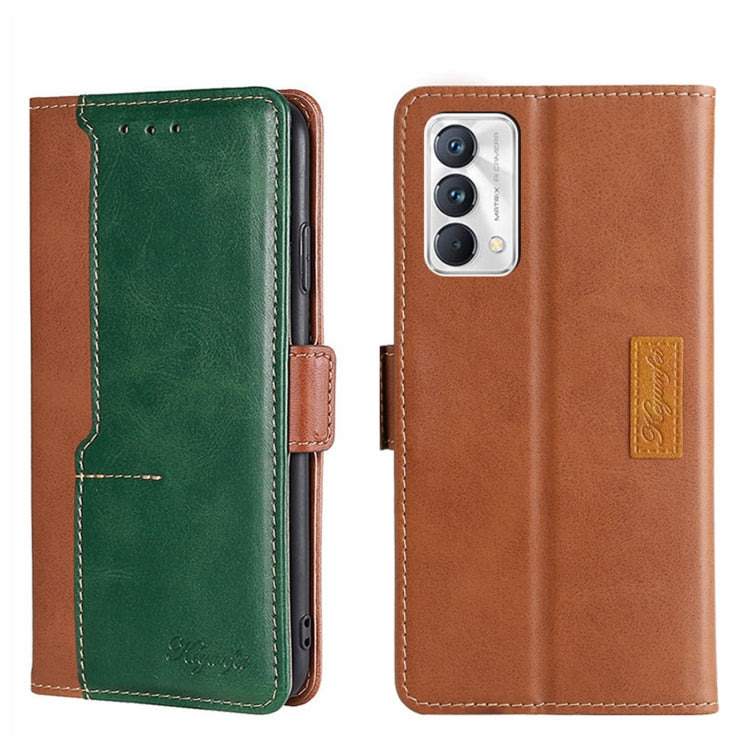 For OPPO Realme GT Master/Realme Q3 Pro Carnival Contrast Color Side Buckle Leather Phone Case