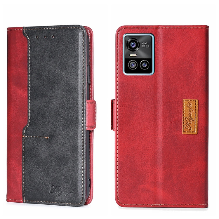 For vivo S10/S10 Pro Contrast Color Side Buckle Leather Phone Case