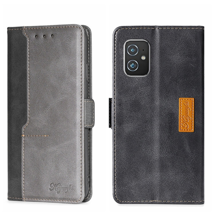 For Asus ZenFone 8 ZS590KS Contrast Color Side Buckle Leather Phone Case