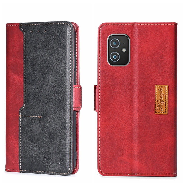 For Asus ZenFone 8 ZS590KS Contrast Color Side Buckle Leather Phone Case