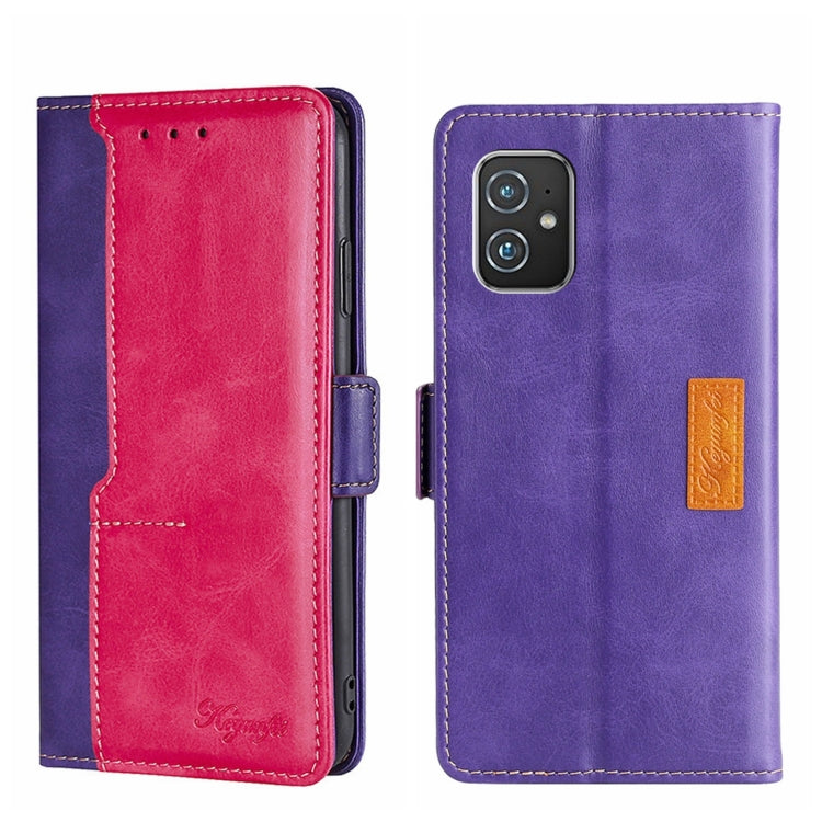 For Asus ZenFone 8 ZS590KS Contrast Color Side Buckle Leather Phone Case