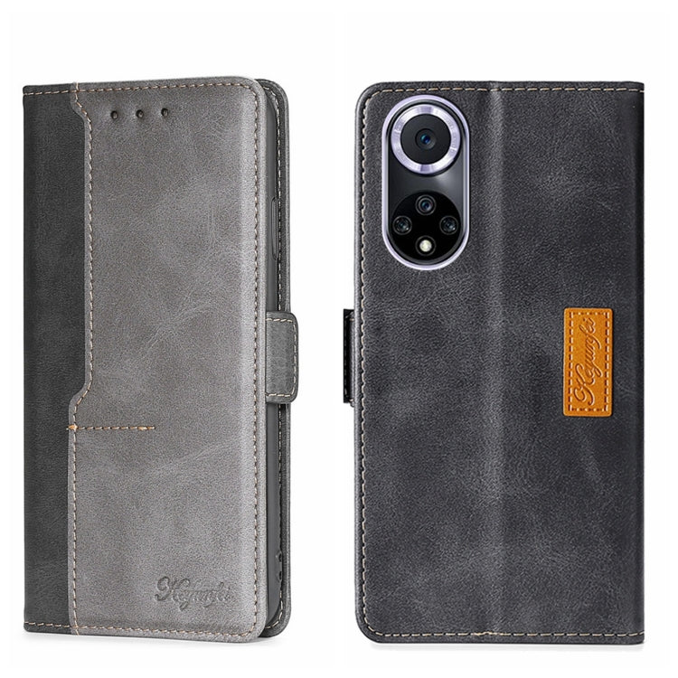 For Huawei nova 9 Contrast Color Side Buckle Leather Phone Case