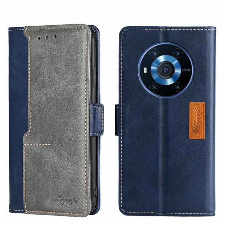 For Honor Magic3 Contrast Color Side Buckle Leather Phone Case