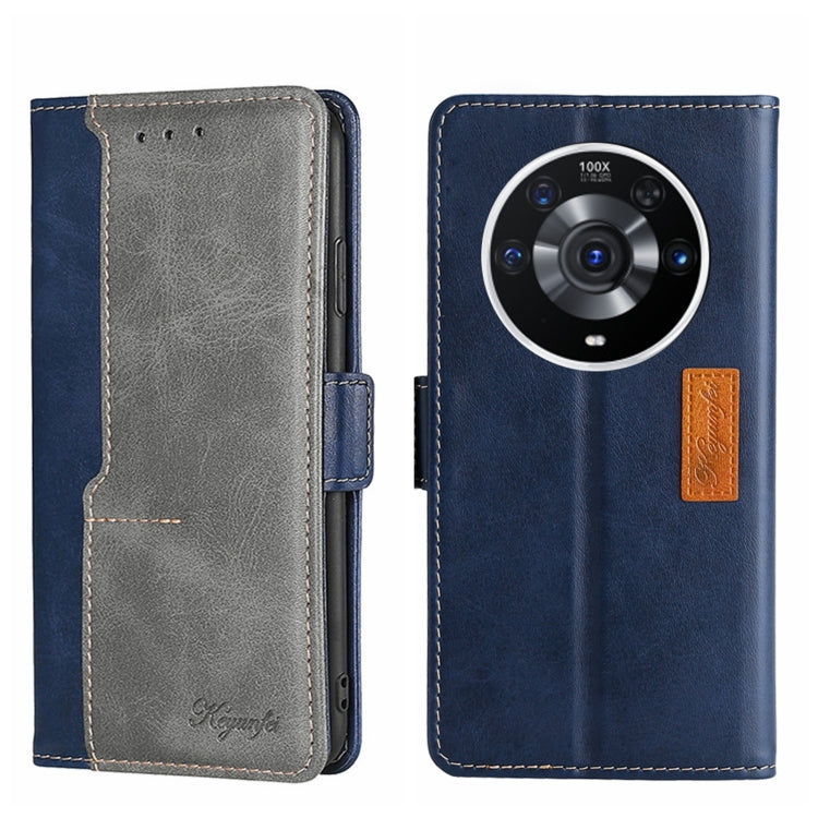 For Honor Magic3 Pro Contrast Color Side Buckle Leather Phone Case