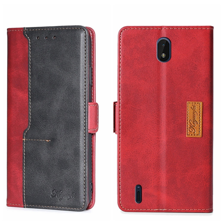 For Nokia C01 Plus/C1 2nd Editon Contrast Color Side Buckle Leather Phone Case