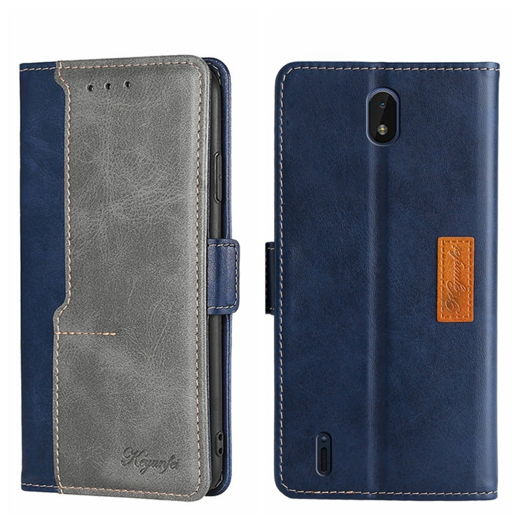 For Nokia C01 Plus/C1 2nd Editon Contrast Color Side Buckle Leather Phone Case