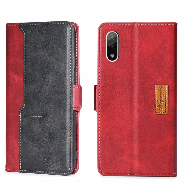 For Sony Xperia ACE II Contrast Color Side Buckle Leather Phone Case