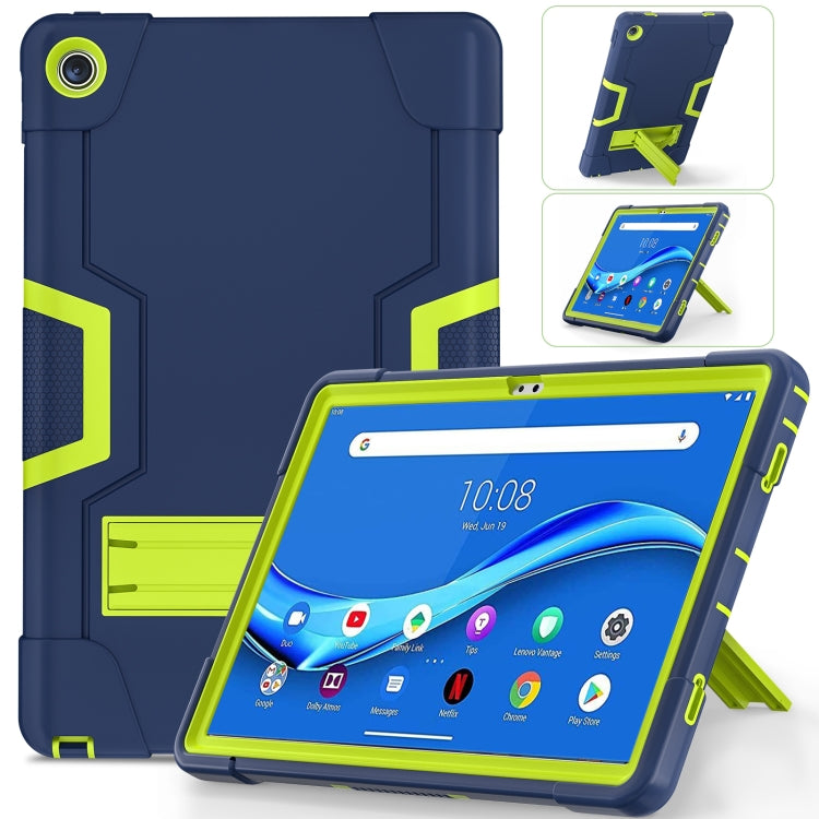 For Lenovo Tab M10 Plus 10.6 3rd Gen 2022 Contrast Color Robot Shockproof Silicone + PC Tablet Case