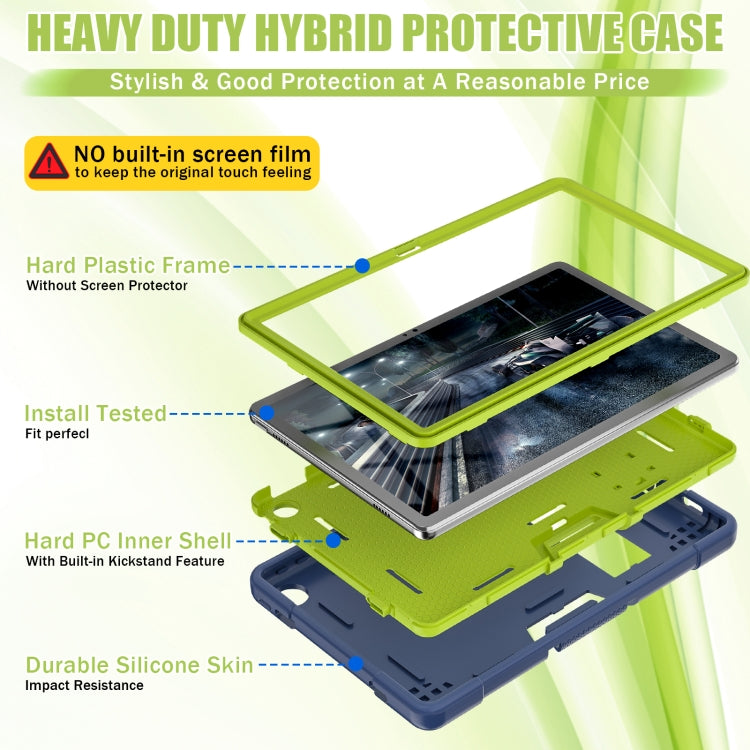 For Lenovo Tab M10 Plus 10.6 3rd Gen 2022 Contrast Color Robot Shockproof Silicone + PC Tablet Case