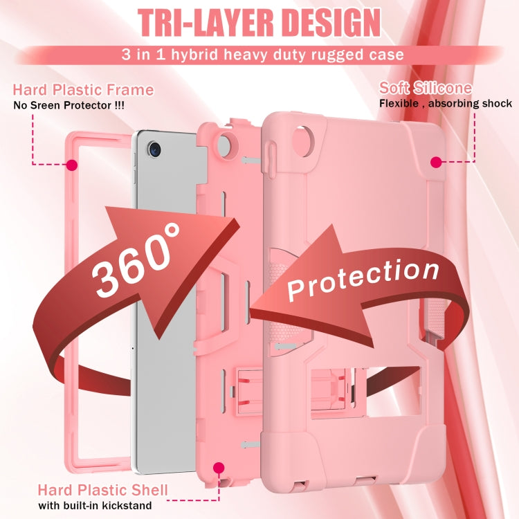 For Lenovo Tab M10 Plus 10.6 3rd Gen 2022 Contrast Color Robot Shockproof Silicone + PC Tablet Case